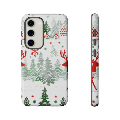Nordic Christmas Print - Impact Resistant Phone Case Samsung Galaxy S23 Glossy